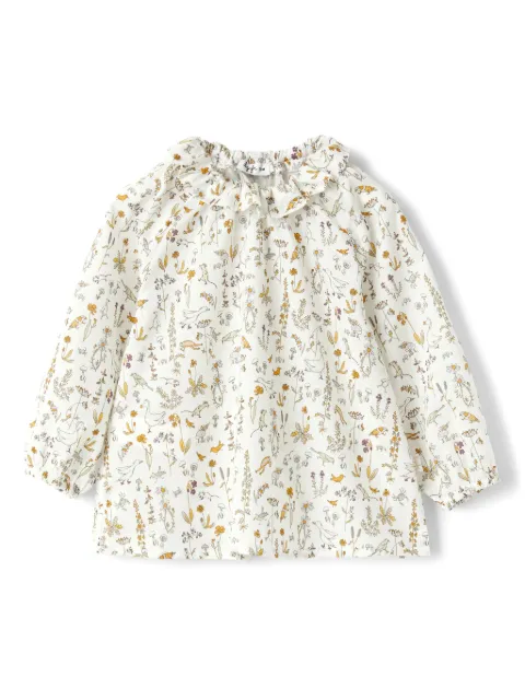 Il Gufo florals and animals print blouse