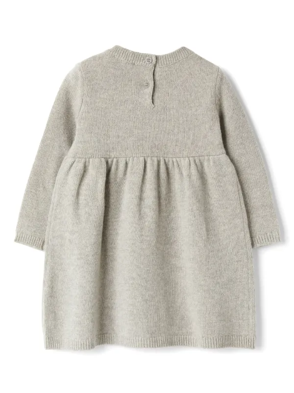 Il Gufo Abito Con Ricamo a Fiori Grigio FARFETCH IT