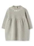 Il Gufo floral-embroidered dress - Grey