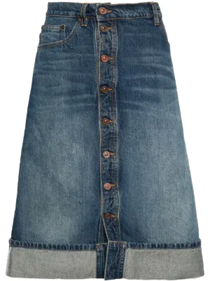 Junya Watanabe x Levi's デニムミディスカート | ブルー | FARFETCH JP