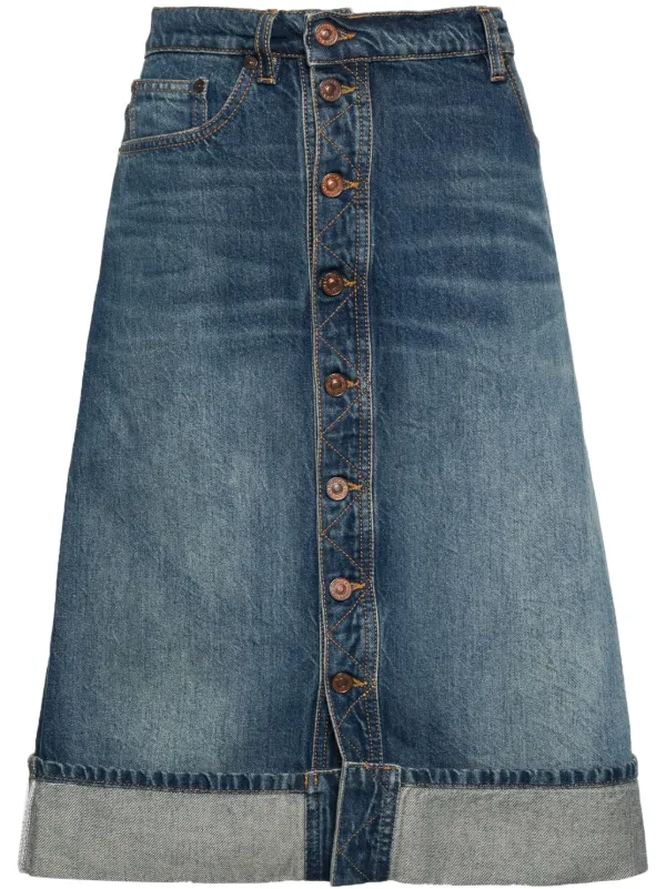 mid length denim skirt nz