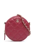 CHANEL Pre-Owned 2020 Quilted Lambskin Round Pearl Clutch with Chain crossbody bag - Red