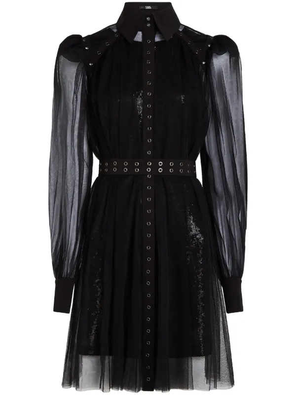 Karl lagerfeld black lace dress hotsell