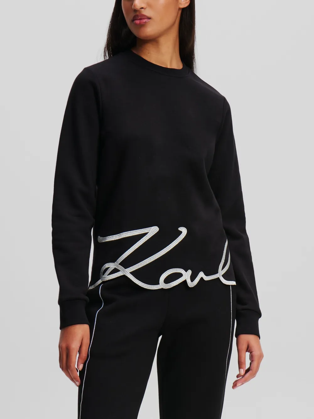 Karl Lagerfeld Sweater met print Zwart