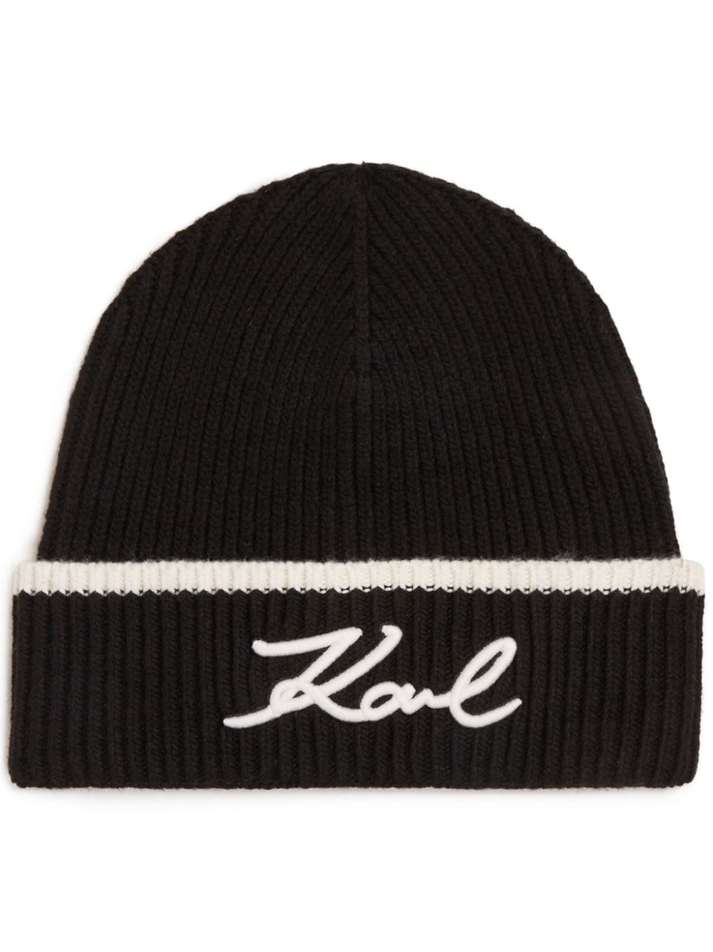 Karl Lagerfeld K/Signatur Beanie - Schwarz