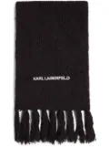 Karl Lagerfeld Essential knitted scarf - Black