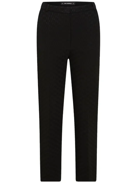 Karl Lagerfeld monogram-print tailored trousers
