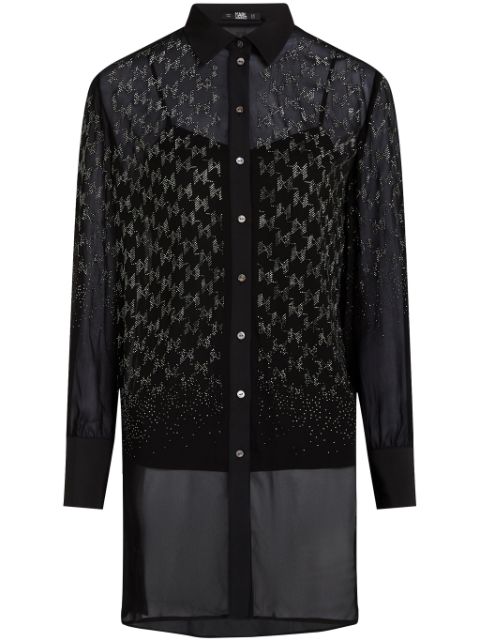 Karl Lagerfeld rhinestone-embellished shirt