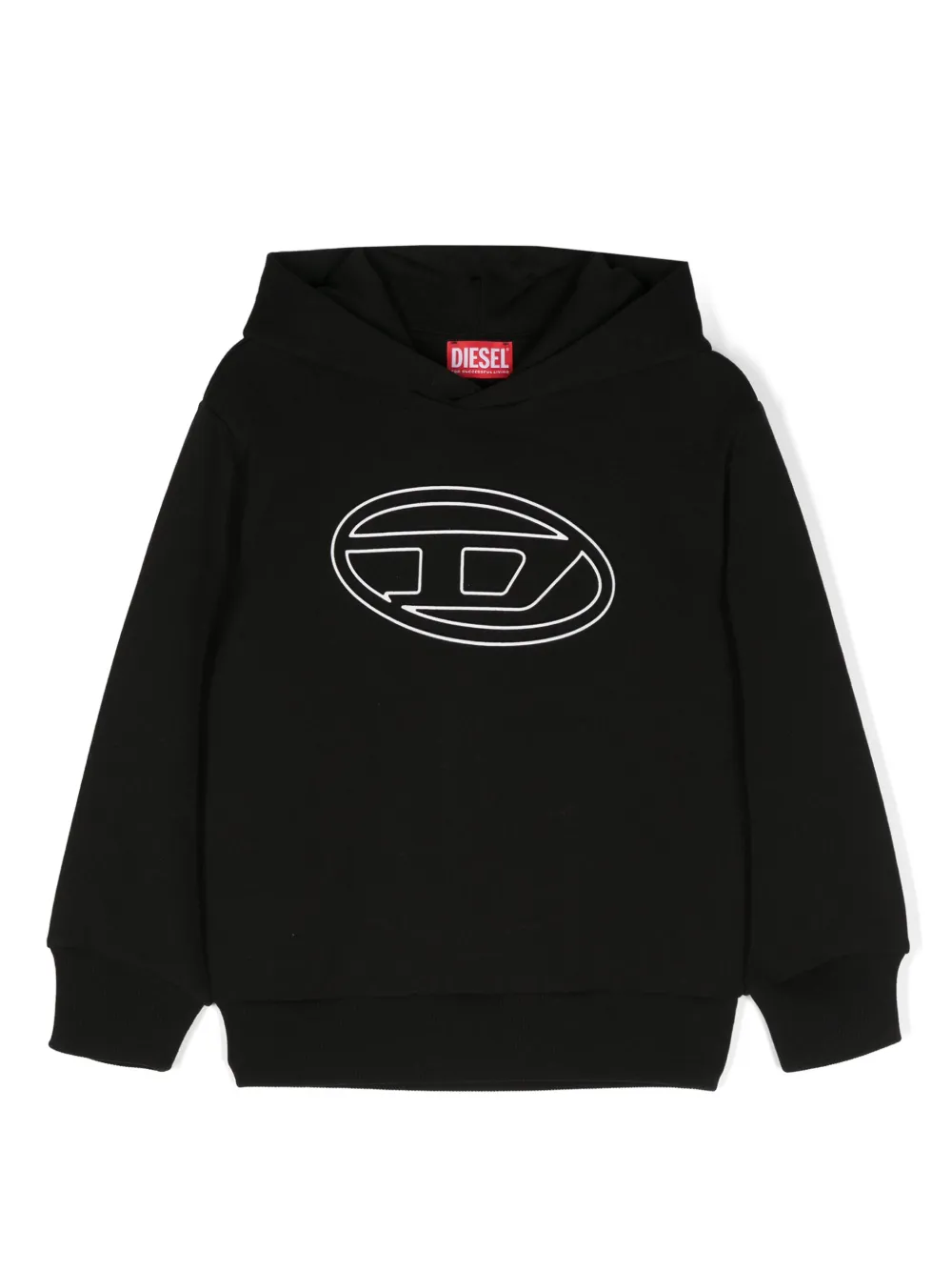 Diesel Kids Sbigovalhood katoenen hoodie Zwart