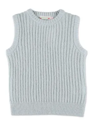 キッズ用トップス Bonpoint Green Wool-Blend Cable-Knit Gilet 3026558_1769.jpg