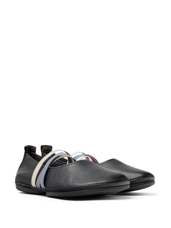 超美品☆CAMPER TWINS Right Nina フラットシューズ 24 Camper Right Nina Twins フラットシューズ | ブラック