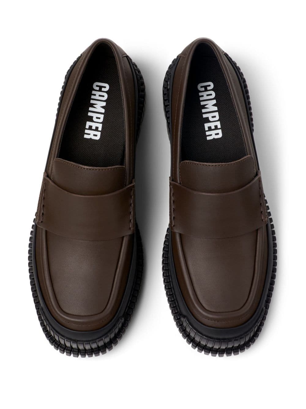 Shop Camper Pix Loafers In Brown