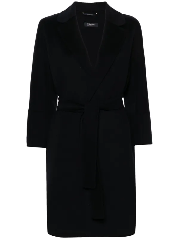 S Max Mara Belted Wool Coat Farfetch