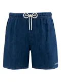 MC2 Saint Barth Gustavia linen-denim swim shorts - Blue