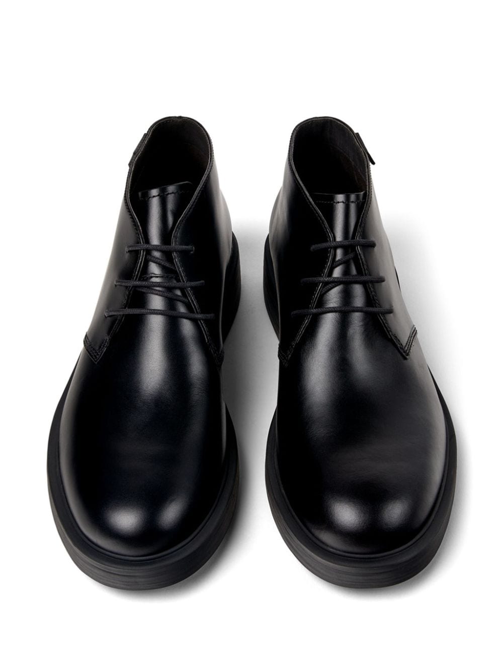 Shop Camper Dean Lace-up Leather Boots In 黑色