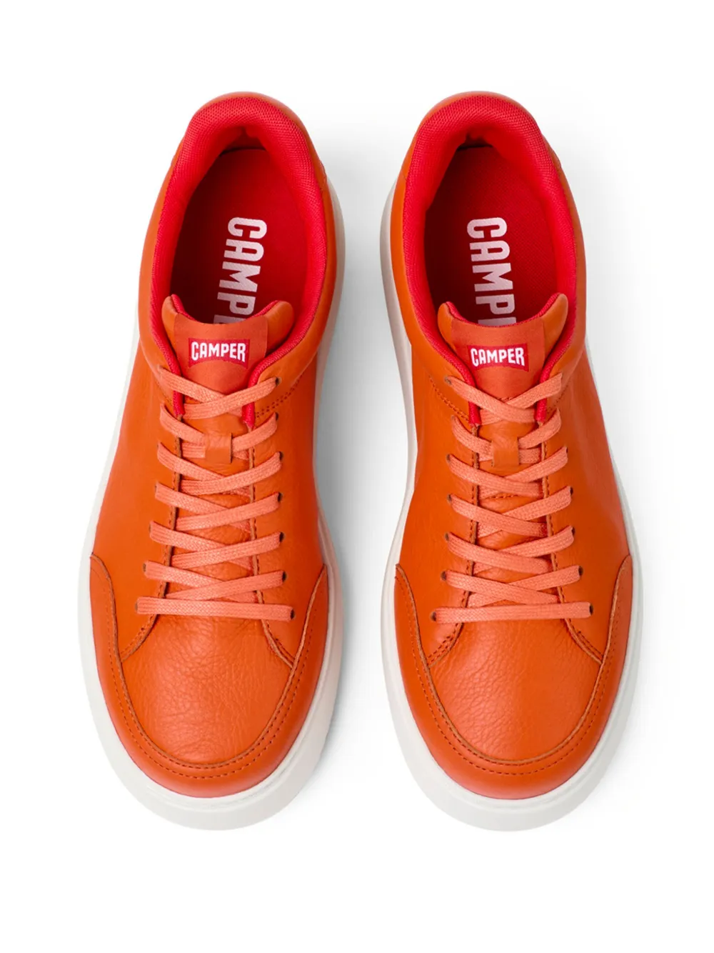 Camper Runner K21 round-toe leather sneakers Orange