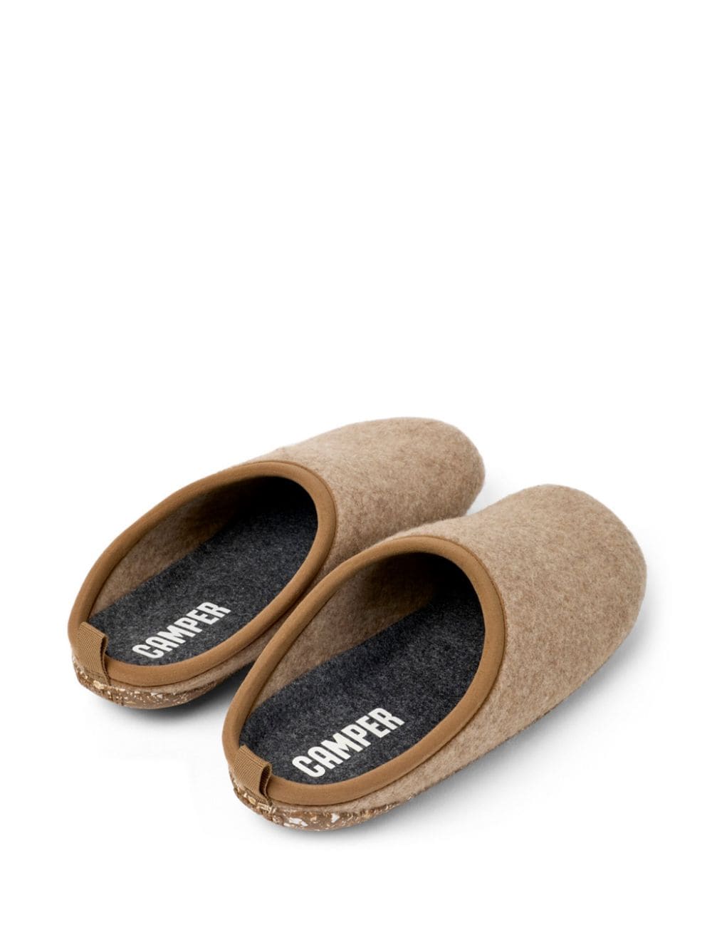 Shop Camper Wabi Slip-on Wool Slippers In Neutrals