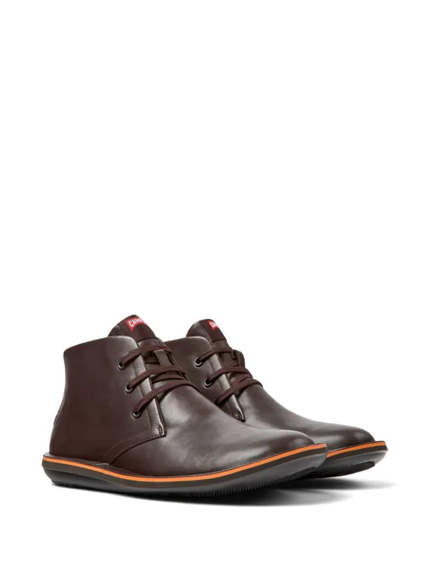 Camper Beetle lace-up Leather Boots | Brown | FARFETCH display picture 1