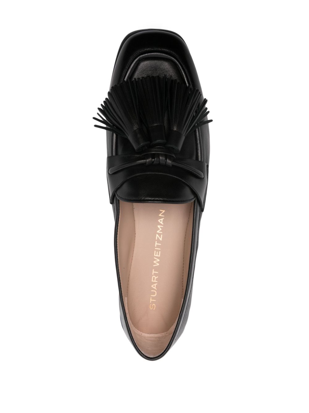 Stuart Weitzman Lindi loafers met kwastje Zwart