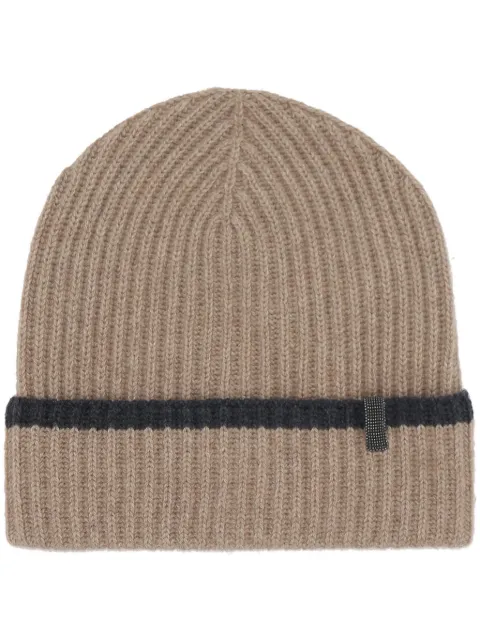 Brunello Cucinelli embellished cashmere beanie 