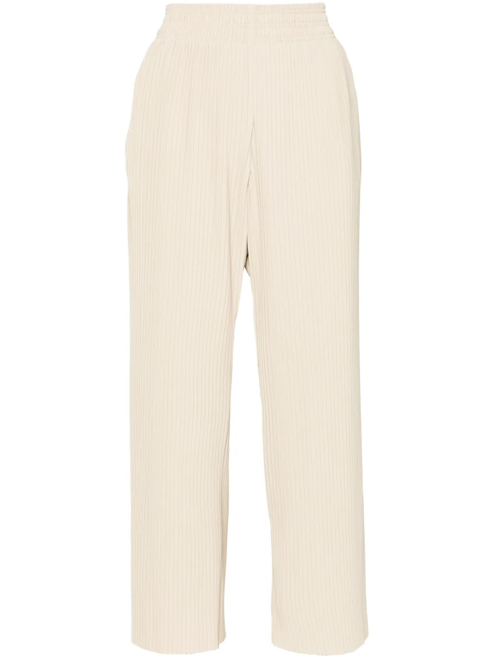 Max Mara Leisure Pantalon met elastische taille Beige
