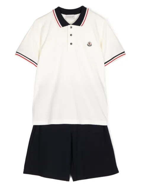 Moncler Enfant cotton polo shirt set