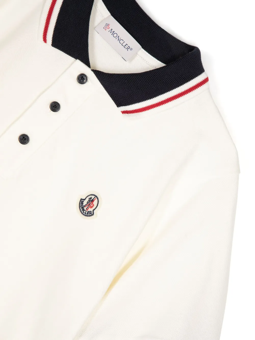 Moncler Enfant Katoenen poloshirt Wit