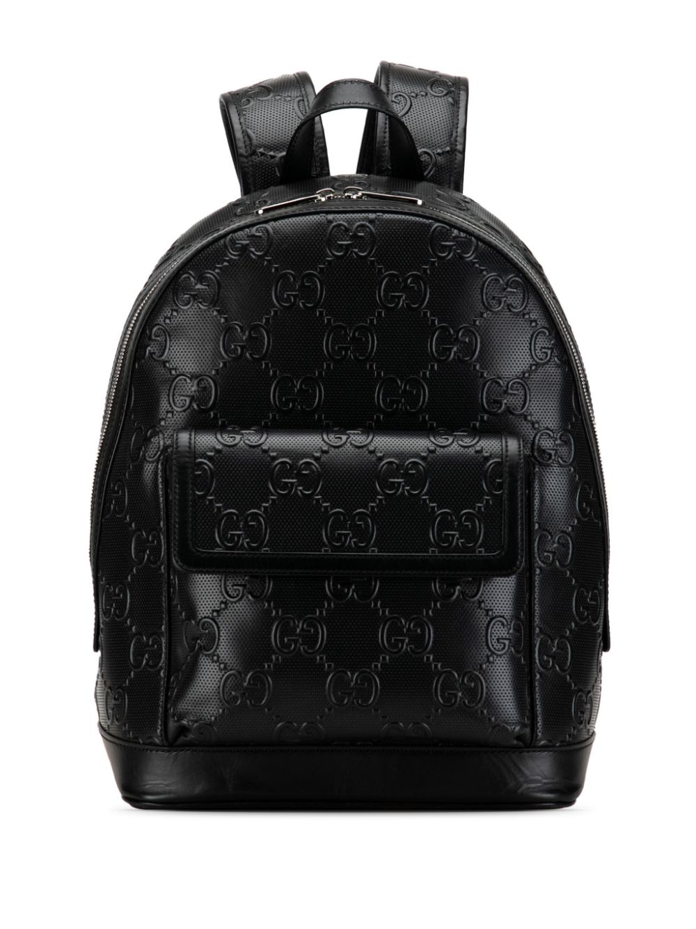 Black leather gucci backpack best sale