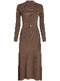 Karl Lagerfeld belted knitted dress - Brown