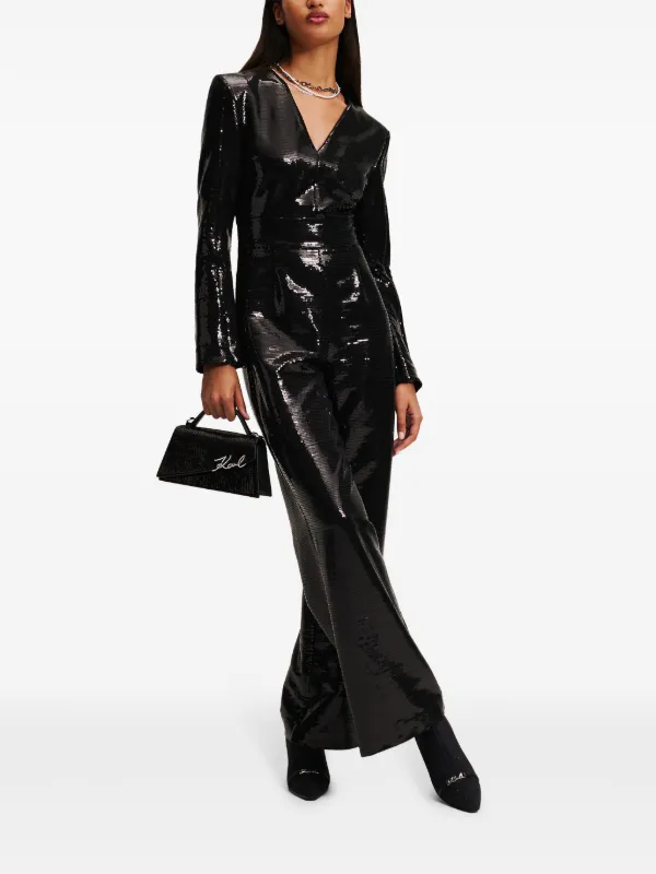 Karl lagerfeld black jumpsuit online