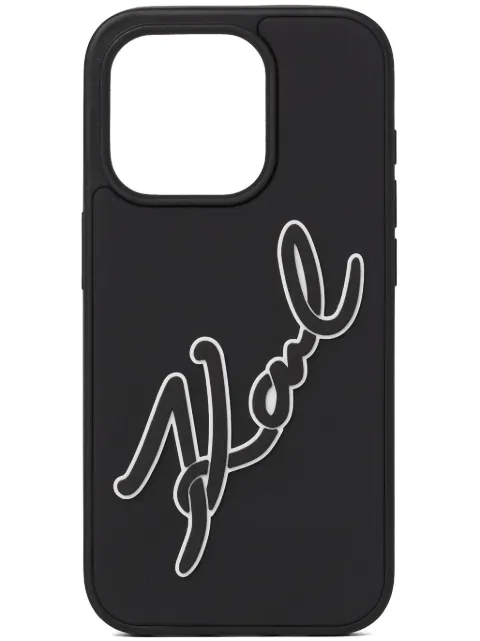 Karl Lagerfeld Signature iPhone 15 Pro case