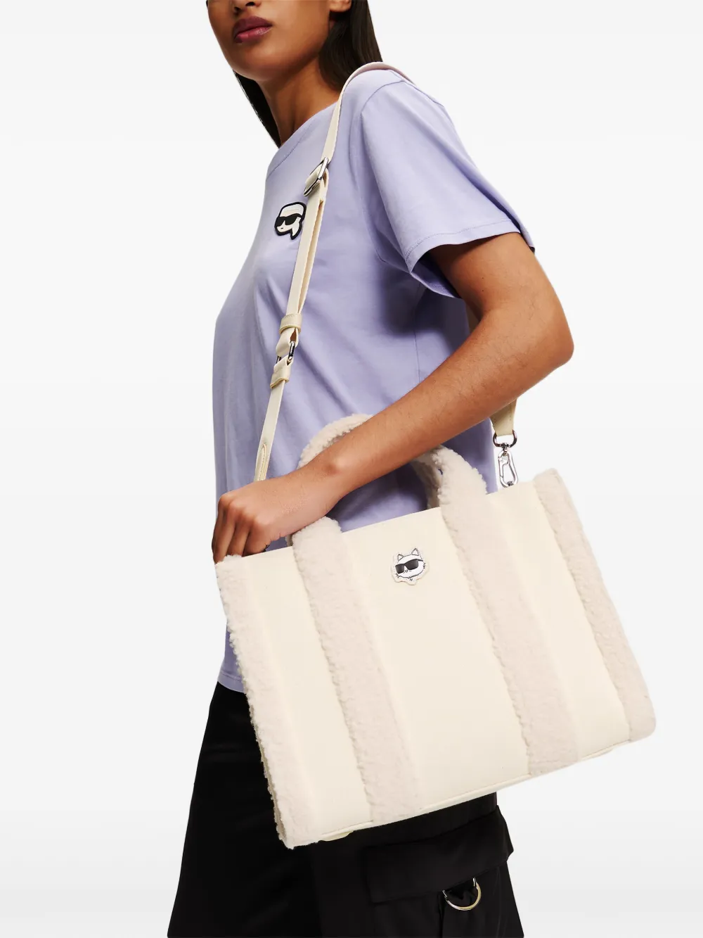 Karl Lagerfeld K/Ikonik 2.0 Choup lammy shopper - Beige
