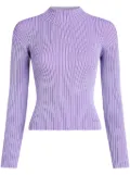 Karl Lagerfeld mock-neck lurex T-shirt - Purple