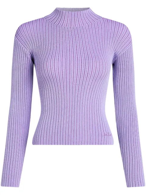 Karl Lagerfeld mock-neck lurex T-shirt