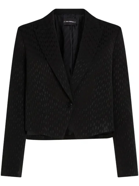Karl Lagerfeld monogram-print cropped blazer