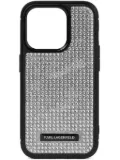 Karl Lagerfeld rhinestone-embellished iPhone 16 Pro case - Silver