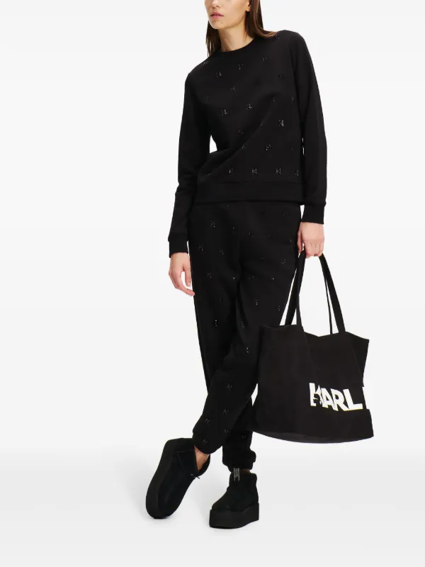 FENDI 黒 トレーナー Karl Lagerfeld刺繍 美品 - メルカリ