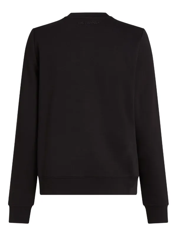 Karl Lagerfeld rhinestone-embellished Sweatshirt | Black