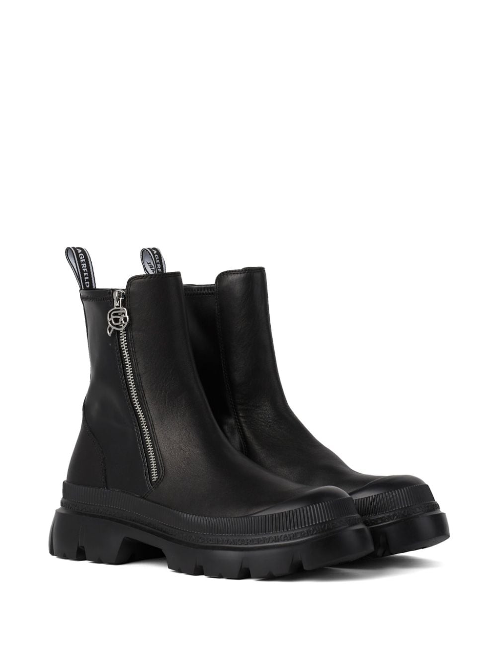 Shop Karl Lagerfeld Ikonik Nft Trekka Max Boots In Black