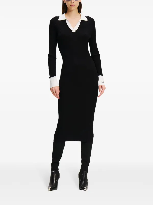 Karl Lagerfeld Essential Polo Dress Black FARFETCH IN
