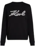Karl Lagerfeld Boucl� Signature sweatshirt - Black