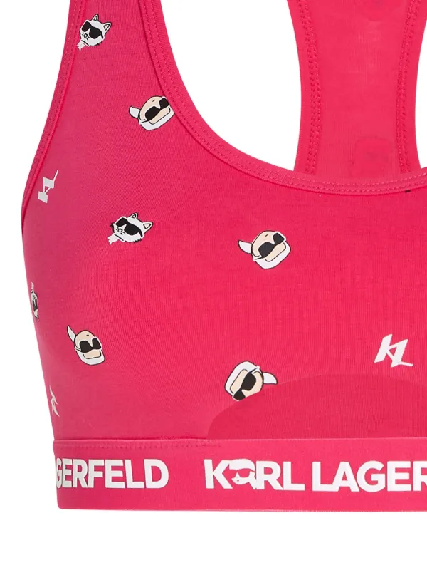 Karl Lagerfeld Ikon Peephole Bralette Pink FARFETCH BH