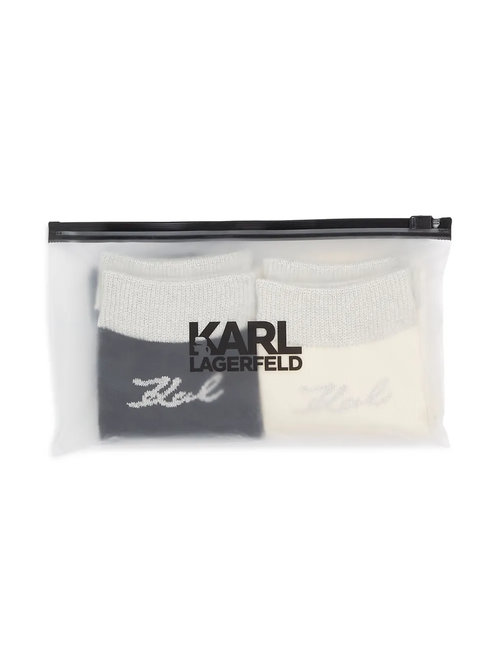 Karl Lagerfeld Signature lurex sokken Zwart