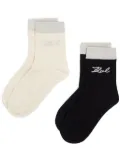Karl Lagerfeld Signature lurex socks - Black