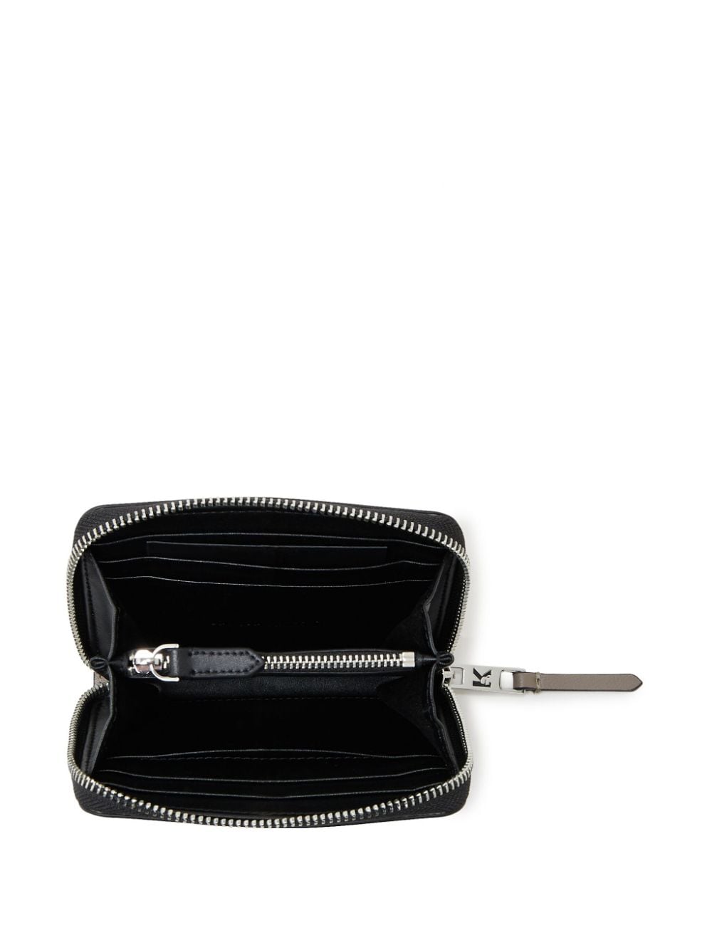 Shop Karl Lagerfeld K/signature Zip Wallet In Neutrals