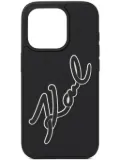 Karl Lagerfeld Signature iPhone 16 Pro Max case - Black
