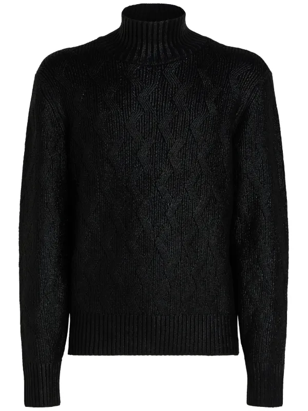 Chunky black turtleneck hotsell