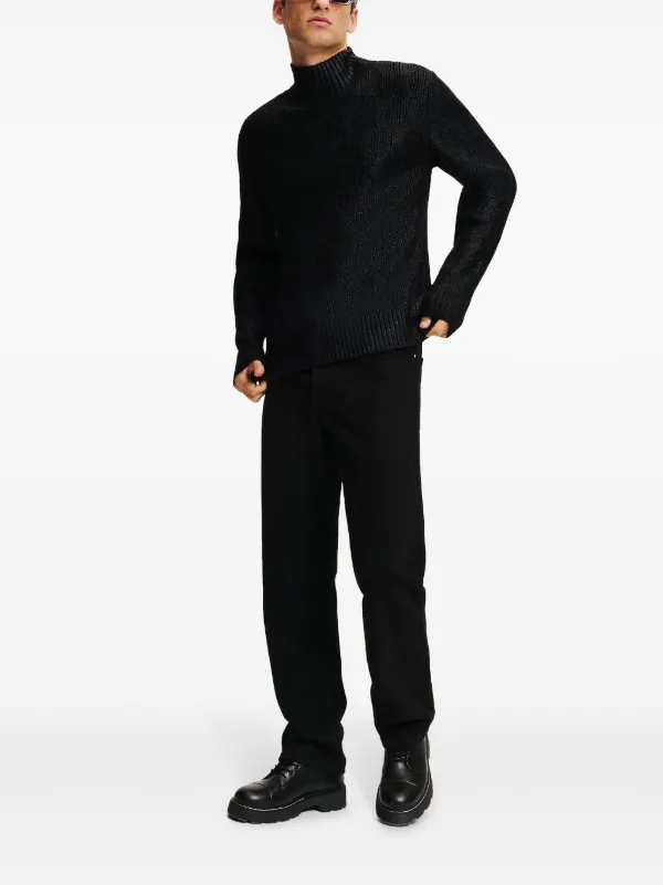 Karl Lagerfeld Chunky Black Turtleneck KARL LAGERFELD PARIS カール