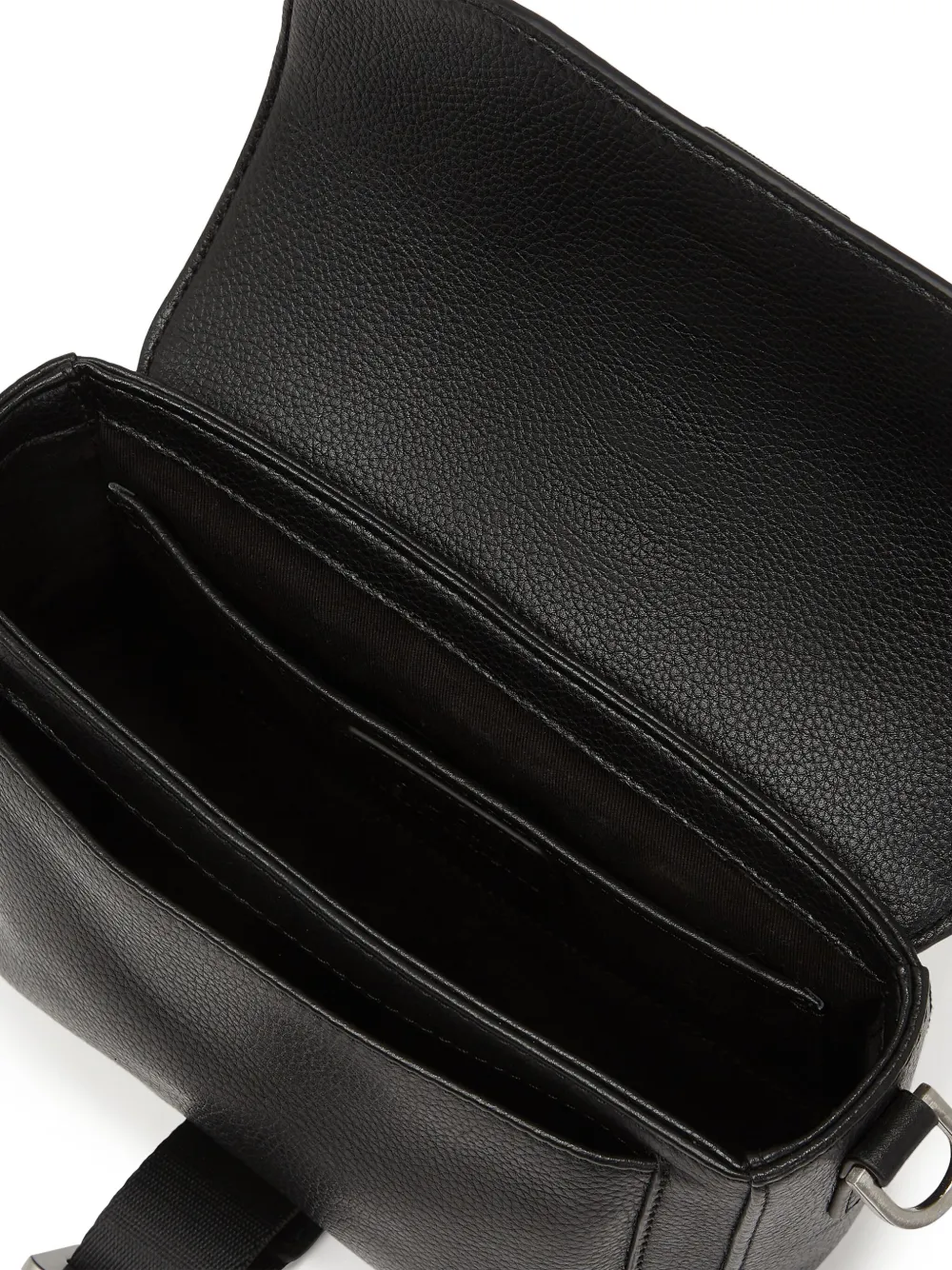 Karl Lagerfeld Pebbled Leather Messenger Bag Black FARFETCH