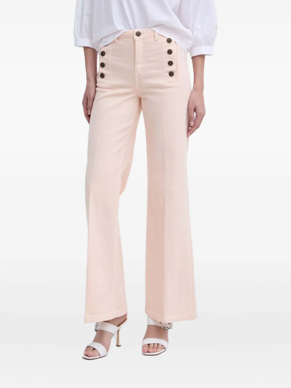 Twinset Button Jeans In Neutral